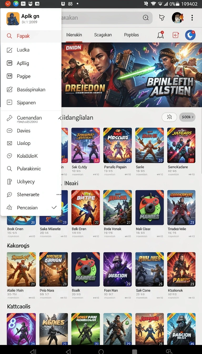 Tampilan utama aplikasi Aplikasi mega388 Terpercaya untuk Android yang intuitif dan efisien.