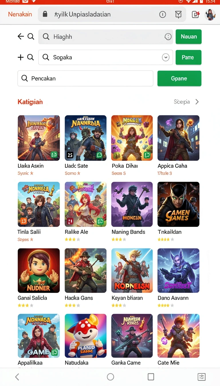 Tampilan utama aplikasi Unduh ledakgg APK Gratis untuk Android yang intuitif dan efisien.